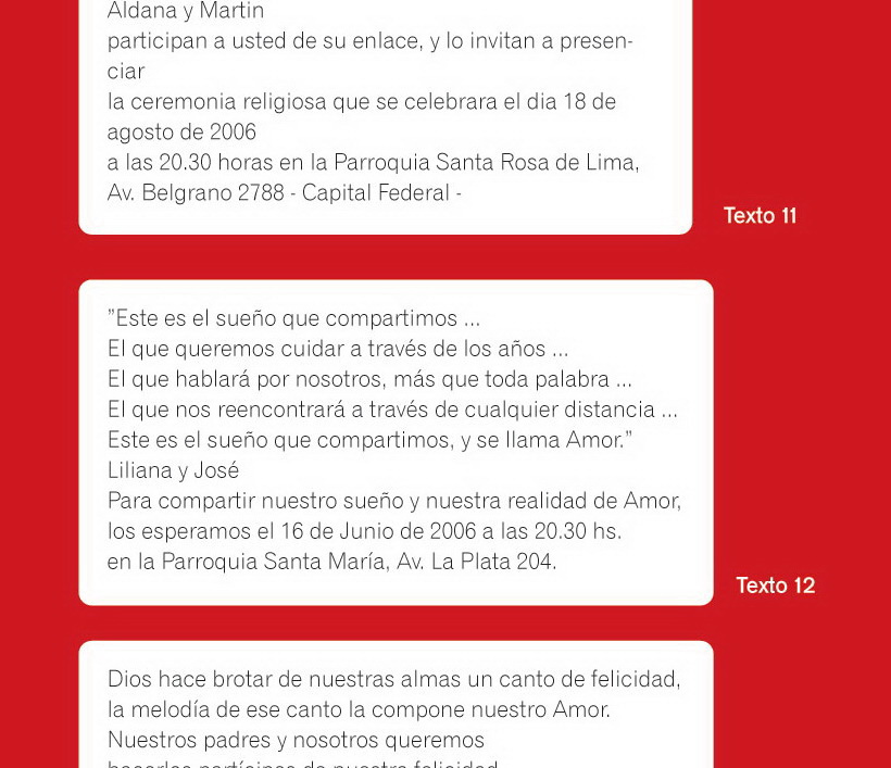 Textos para Invitaciones de Casamiento