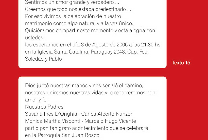 Textos para Invitaciones de Casamiento